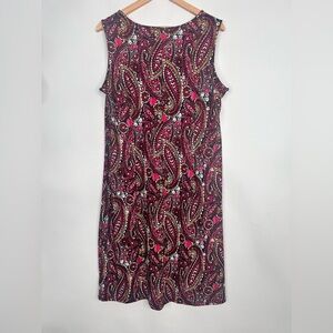 Catherines Paisley Print Sleeveless Dress 95% Polyester Size 0X